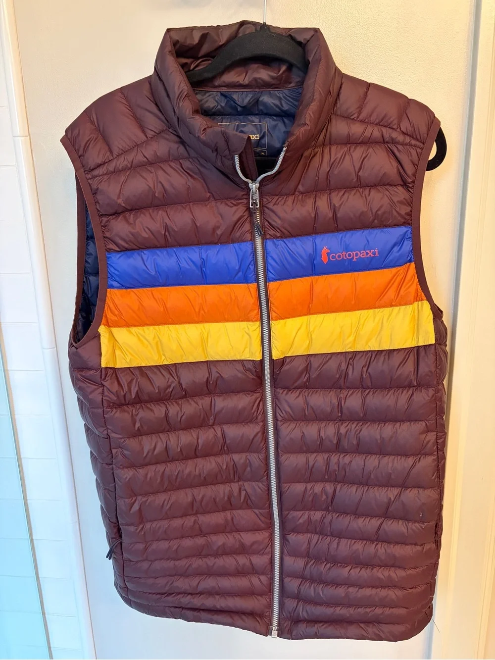 cotopaxi Navy Jacket Liner with Yellow Logo